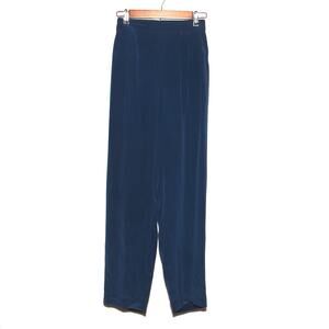Vintage High Waist Tapered Leg Silk Pants Size 6 Jacqueline Ferrar